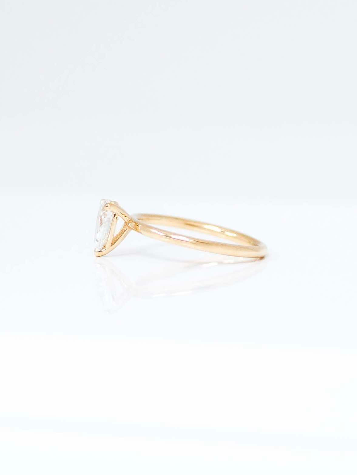0.80ct PEAR DIAMOND RING
