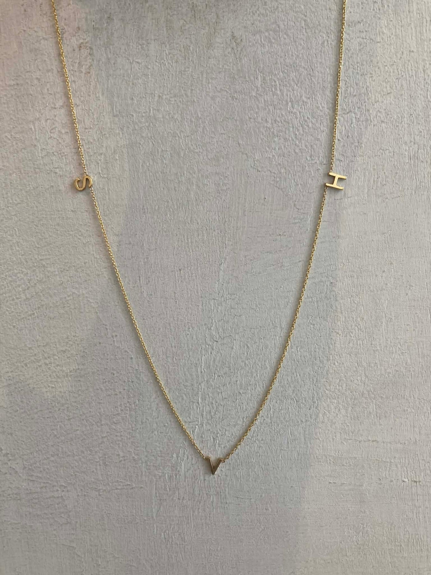 18K INITIAL BRACELET or NECKLACE