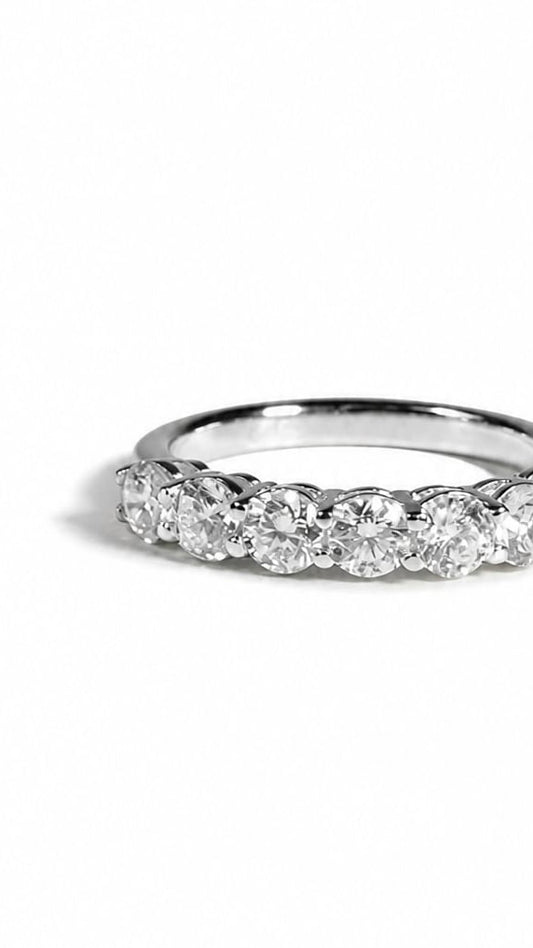 18K ROUND HALF ETERNITY RING