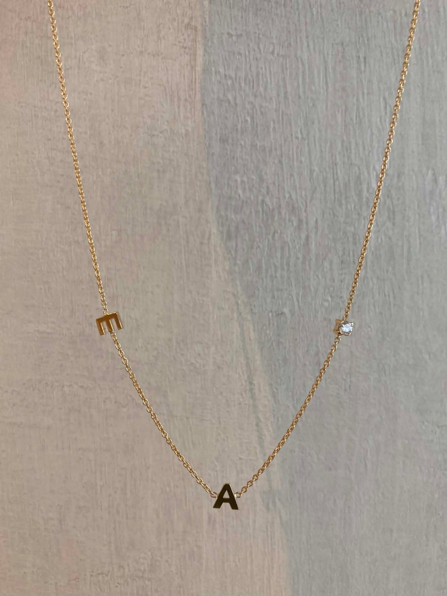 18K INITIAL BRACELET or NECKLACE